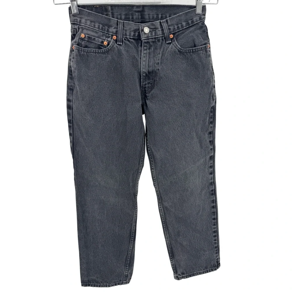 Levis 550 Relaxed Fit Black Jeans Mens W30 L30 Tapered Leg Denim‎